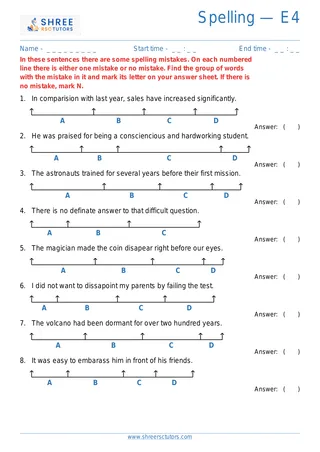 Spelling Error E4