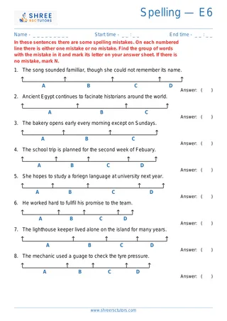 Spelling Error E6