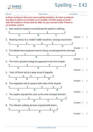 Spelling Error E42