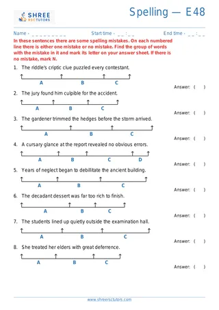 Spelling Error E48
