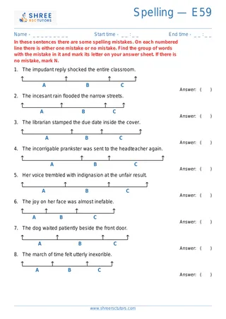 Spelling Error E59