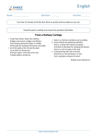 Poem Comprehension Poem12 Railwaycarriage