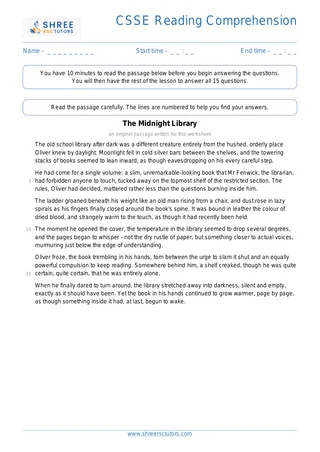 Csse Reading Comprehension Csse4