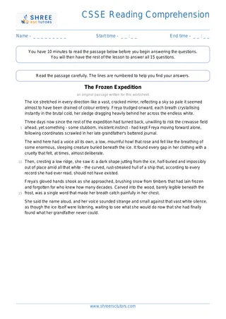 Csse Reading Comprehension Csse5