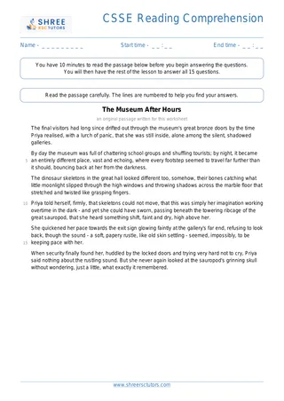 Csse Reading Comprehension Csse9