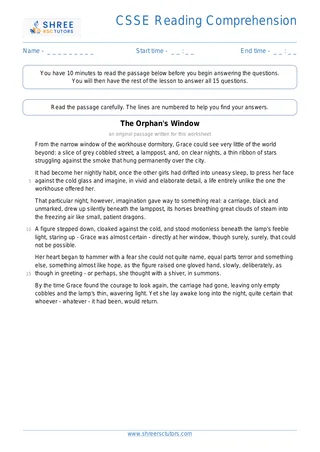 Csse Reading Comprehension Csse11