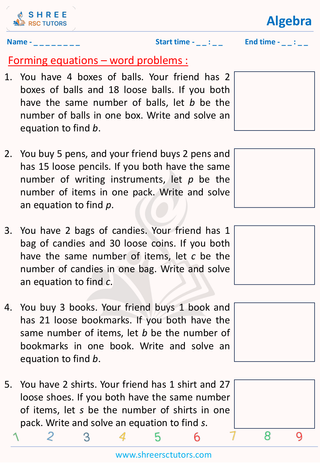 Forming Equations Word Problems (1)