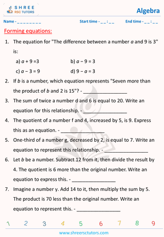 Forming Equations (1)