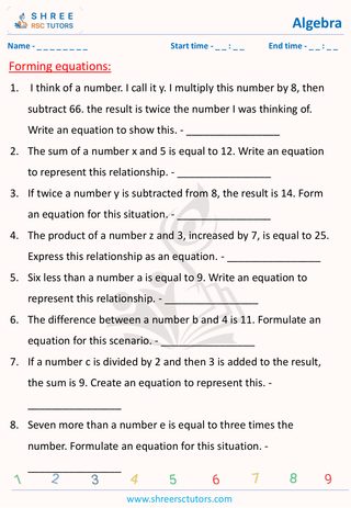 Forming Equations (4)