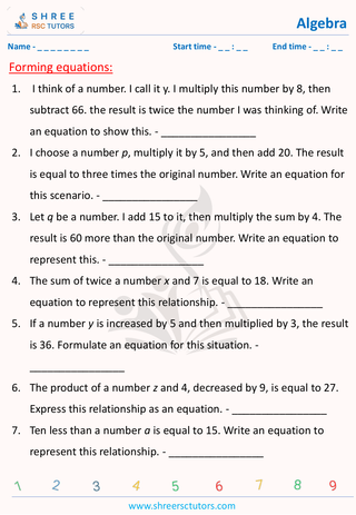 Forming Equations (3)