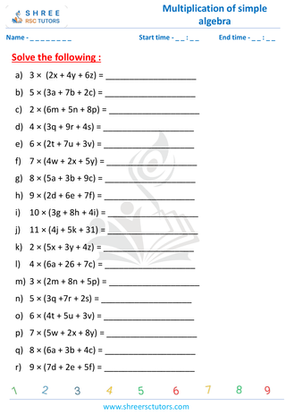Multply Of Simple Algebra 4 Terms (2)