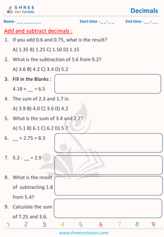 Add And Subtract Decimal 11 Plus Math (3)