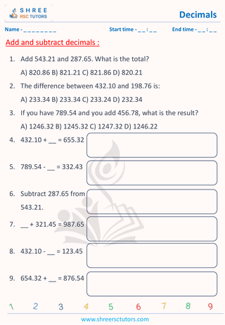 Add And Subtract Decimal 11 Plus Math (6)