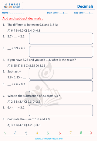 Add And Subtract Decimal 11 Plus Math (5)