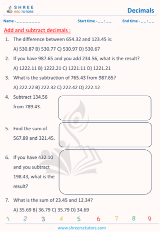 Add And Subtract Decimal 11 Plus Math (8)