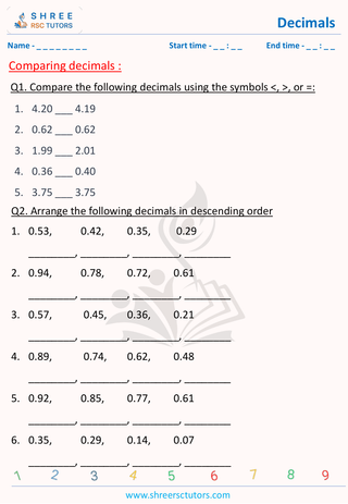 Comparing Decimals 11 Plus Math (3)