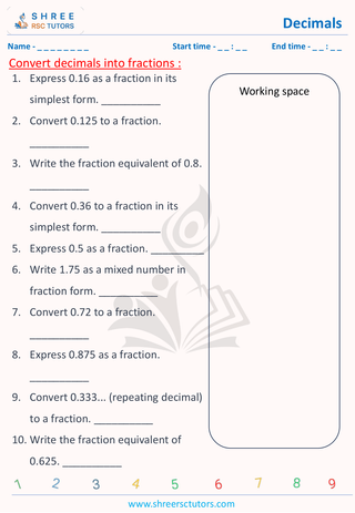 Convert Decimals Into Fractions (2)