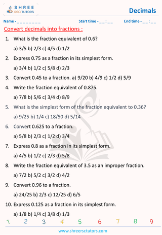 Convert Decimals Into Fractions (5)