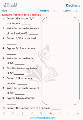 Convert Fractions Into Decimals (2)