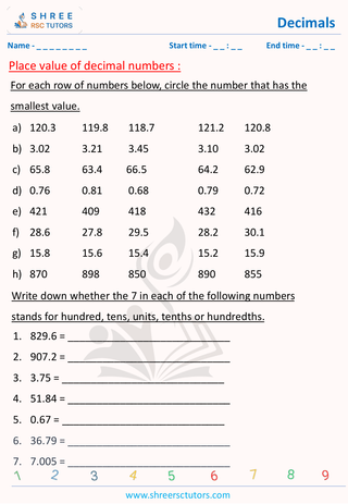 Place Value Of Decimals 11 Plus Math 11 (2)