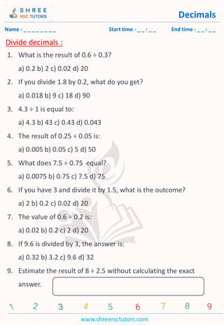 Divide Decimals (4)