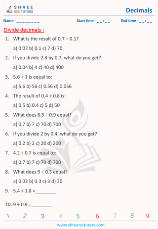 Divide Decimals (1)