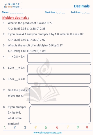 Multiply Decimal 11 Plus Math (3)