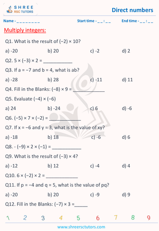 Multiply Integers (3)