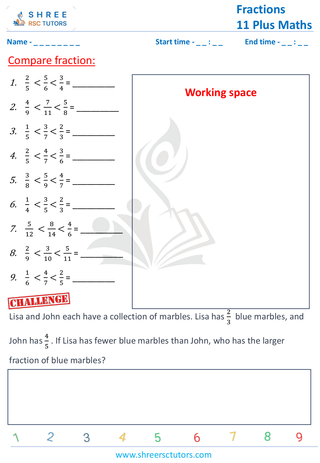 Compare  Fractions (3)