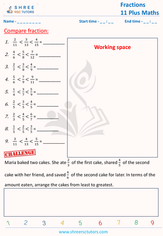 Compare  Fractions (1)