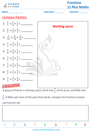 Compare  Fractions (4)