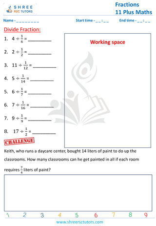 Divide Whole Number By Fraction (4)