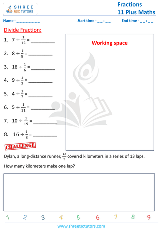 Divide Whole Number By Fraction (3)