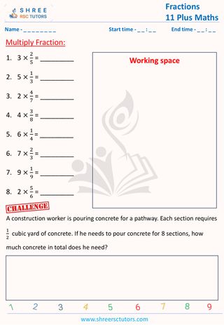 Multiply Whole Number By Fractions (2)