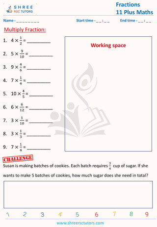 Multiply Whole Number By Fractions (1)
