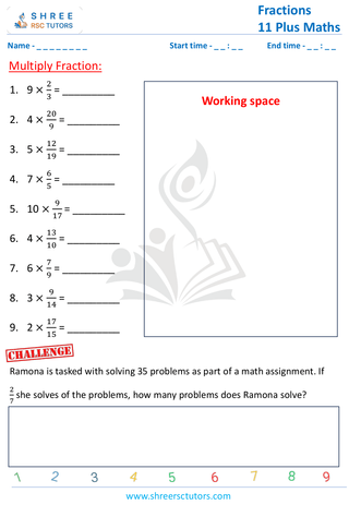 Multiply Whole Number By Fractions (3)