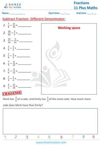 Subtract Different Denominator (3)