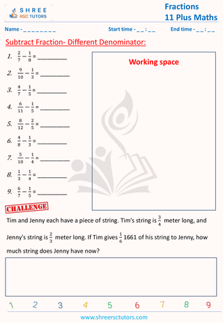 Subtract Different Denominator (1)