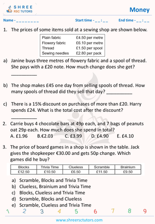 Calculate Money (2)