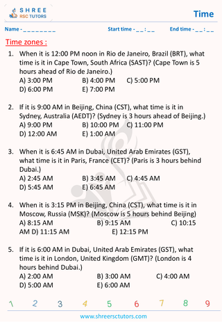 Time Zones (3)