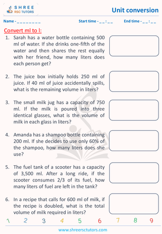 Convert Litre To Milliliters (1)
