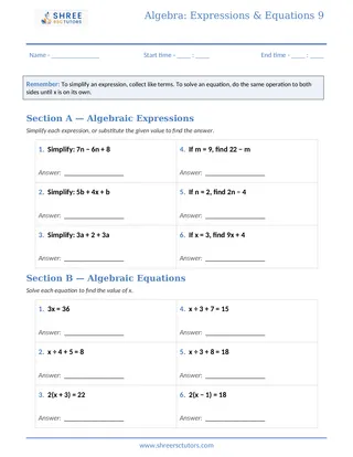 Shree Rsc Tutors Algebra Sheet9