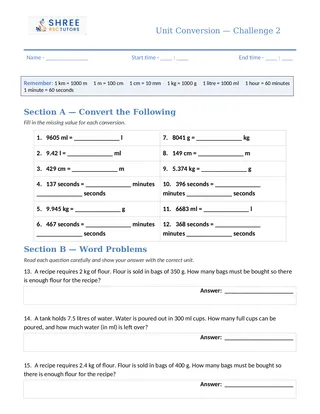 Shree Rsc Tutors Unitconversion Challenge Sheet2