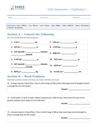 Shree Rsc Tutors Unitconversion Challenge Sheet2 F