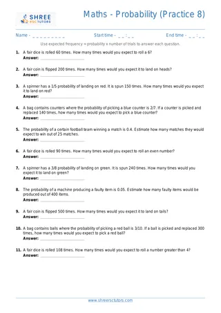 Maths Probability Drill8 Expectedfrequency