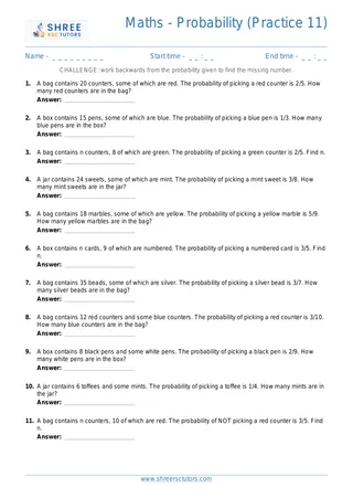 Maths Probability Drill11 Unknownquantities