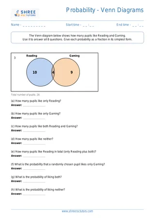 Maths Probability Venn6 Readinggaming