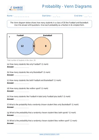 Maths Probability Venndiagram Easy Sample