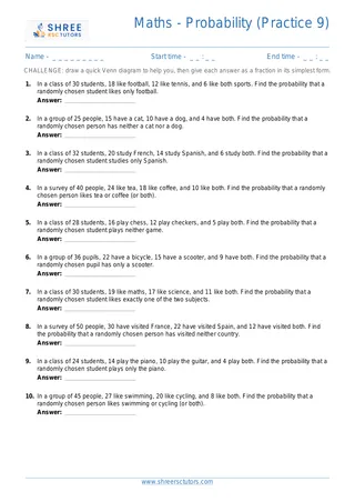 Maths Probability Drill9 Vennoverlap