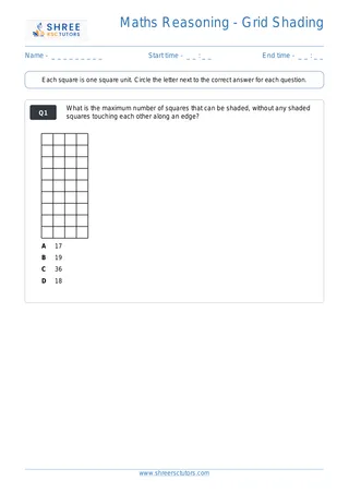 Maths Reasoning Gridshading Set4